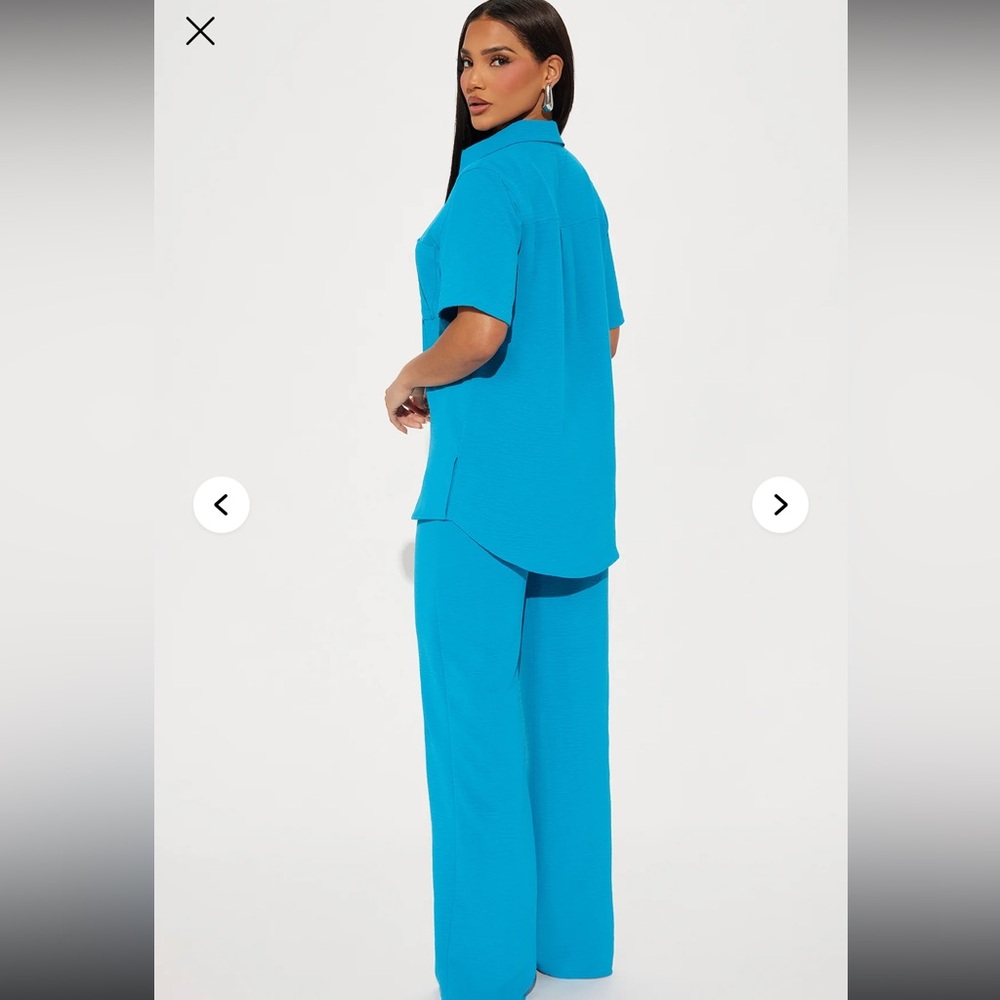 Fashion Nova Vibrant Blue Wide Leg Pants